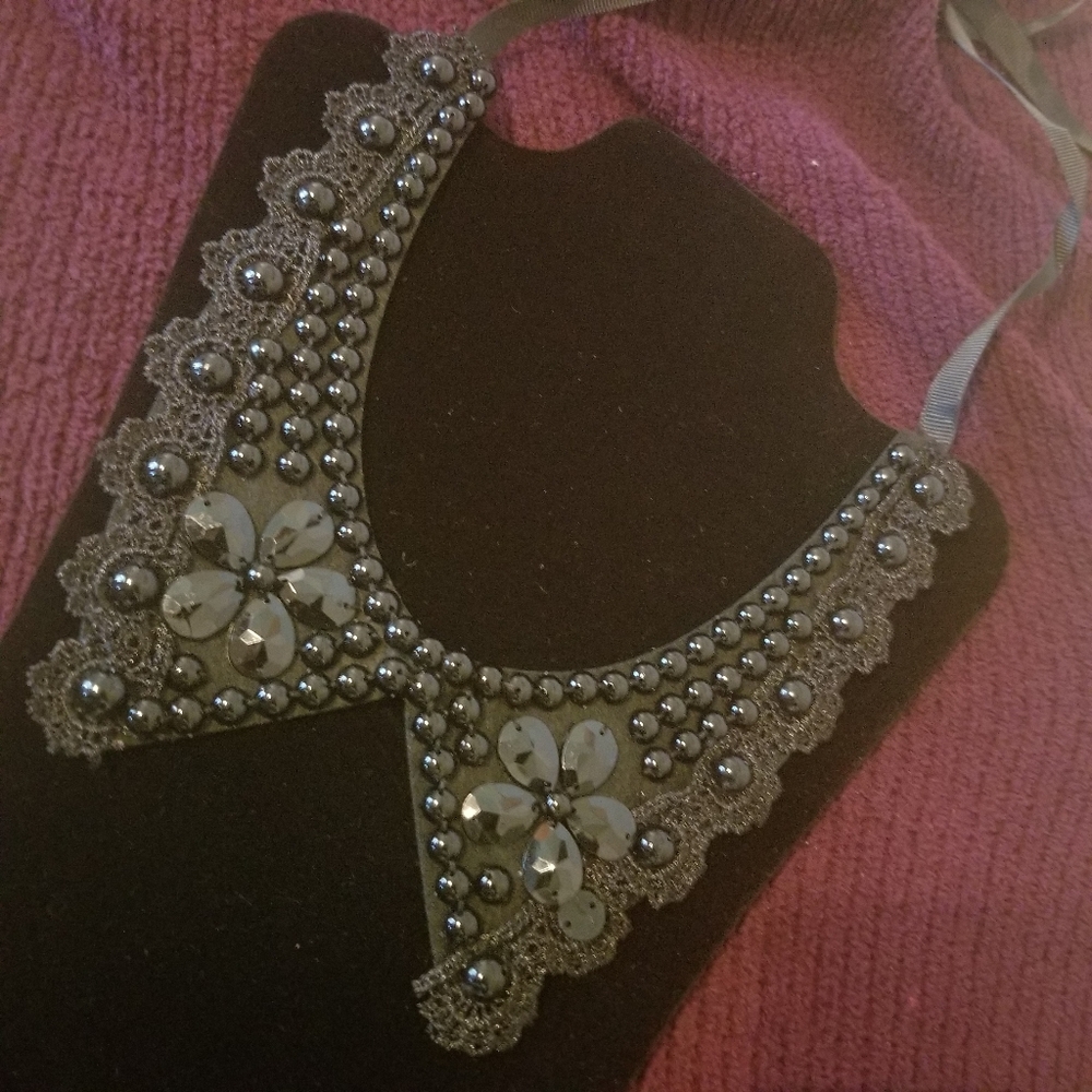Women Sequined Fake Collar